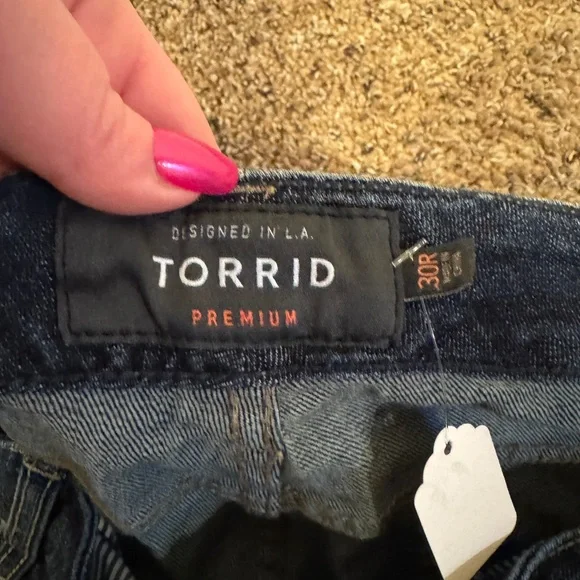 Torrid Plaid Distressed Jeans - Picture 5 of 7